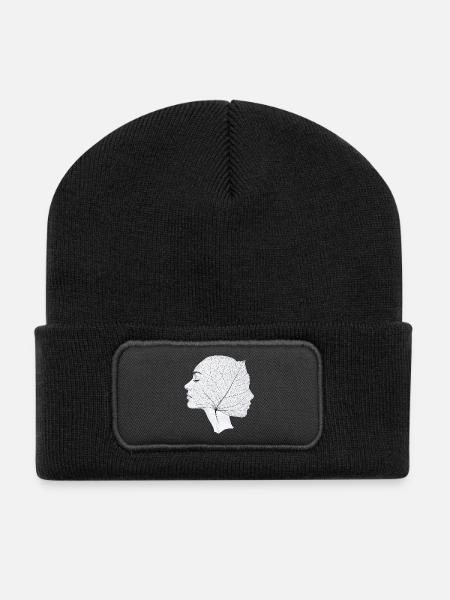 Natur ist ein Geisteszustand - Nature Mindset - Recycelte Patch Beanie - Schwarz