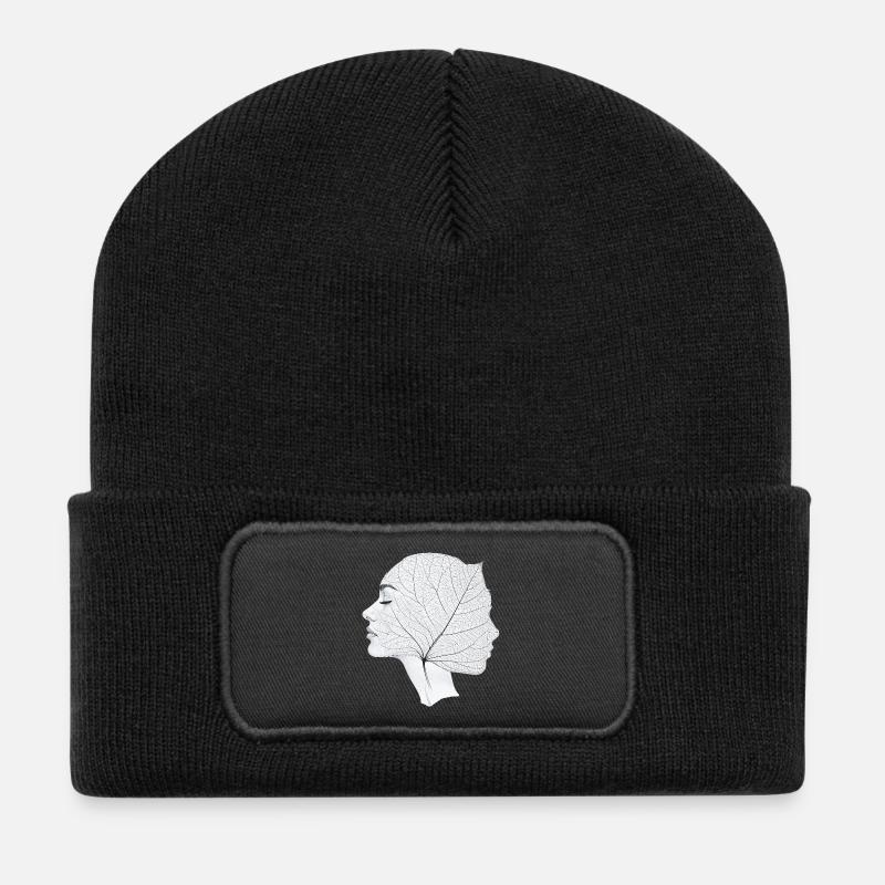 Natur ist ein Geisteszustand - Nature Mindset - Recycelte Patch Beanie - Schwarz