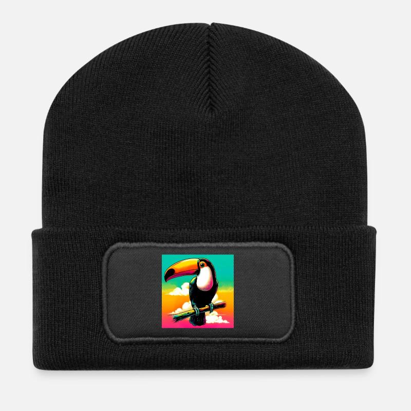 Tukan - Recycelte Patch Beanie - Schwarz