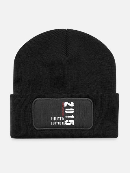Limitierte Auflage 2015 – Unikat - Recycelte Patch Beanie - Schwarz