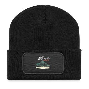 Mont Saint-Michel Stylisé - Beanie recyclé à patch - noir - Devant