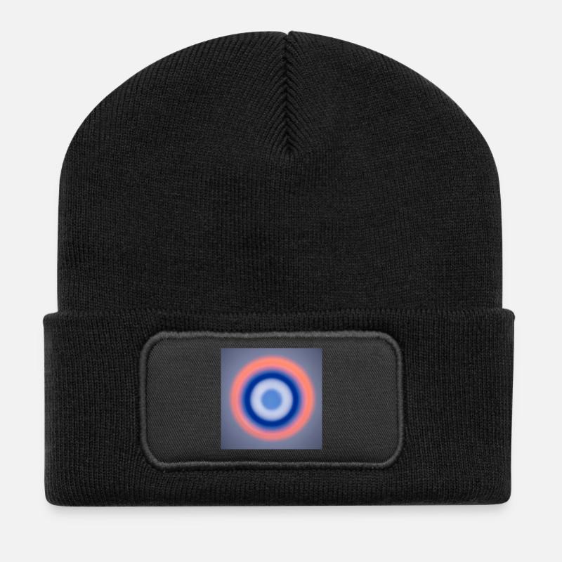 Cercle du paon - Beanie recyclé à patch - noir