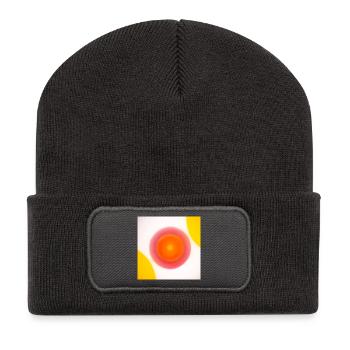 O_001 - Recycled Patch Beanie - dark grey - Front