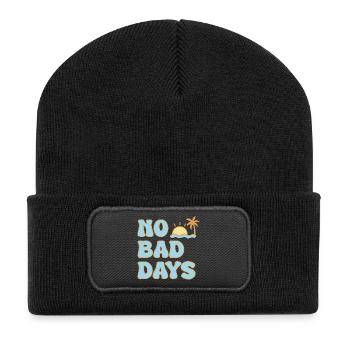 No Bad Days – a summer positive vibe - Recycled Patch Beanie - black - Front
