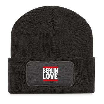 Berlin Liebe — Bold City Pride - Recycelte Patch Beanie - Dunkelgrau - Vorne