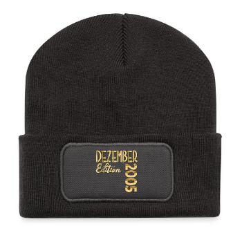 21st Birthday Birthday 2005 December - Recycled Patch Beanie - dark grey - Front