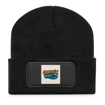 Graffitix Wave Graffiti Logo - Beanie recyclé à patch - noir - Devant