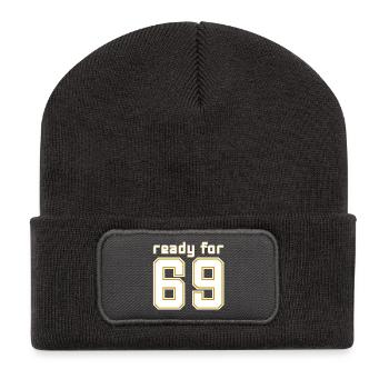 Ready for 69 - Recycled Patch Beanie - dark grey - Front