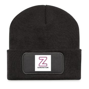 Z Generation Neon Z - Recycelte Patch Beanie - Dunkelgrau - Vorne