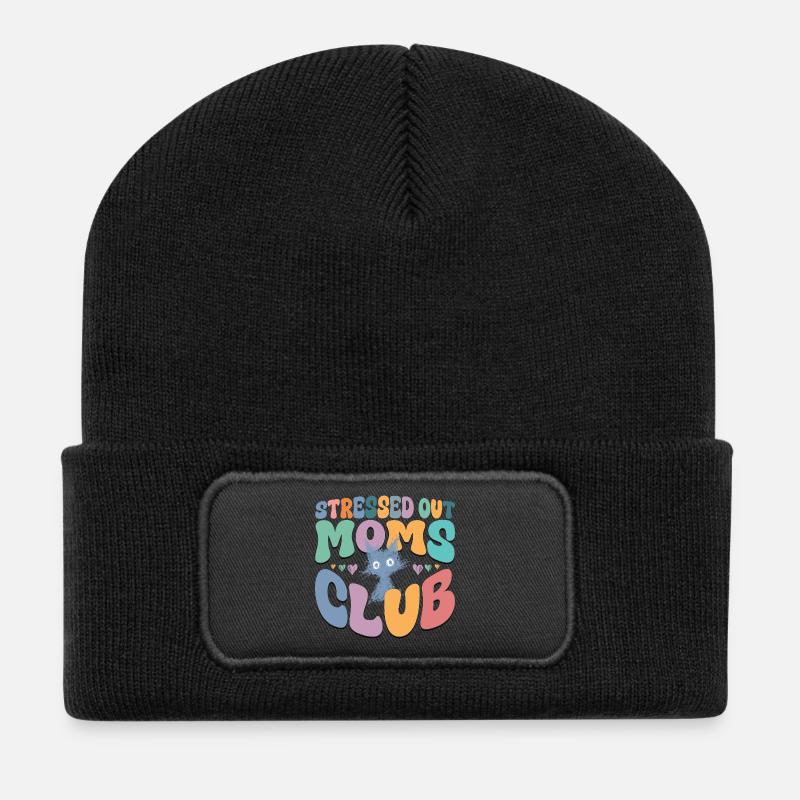 Mom Life Graphic Tee - Recycled Patch Beanie - black