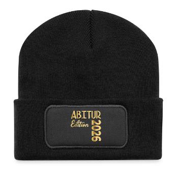 GYMNASIUM ABITUR 2026 - Recycled Patch Beanie - black - Front