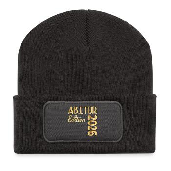 GYMNASE ABITUR 2026 - Beanie recyclé à patch - charbon - Devant