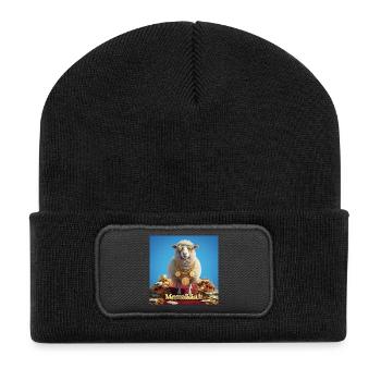 Bling Sheep with Coin Chains - Recycled Patch Beanie - black - Front