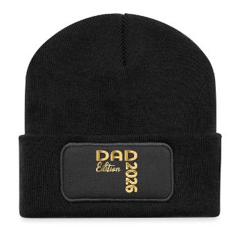 ANNONCE DE BÉBÉ PAPA 2026 - Beanie recyclé à patch - noir - Devant