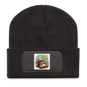 Caffeine & Campaigns - Recycelte Patch Beanie - Dunkelgrau - Vorne