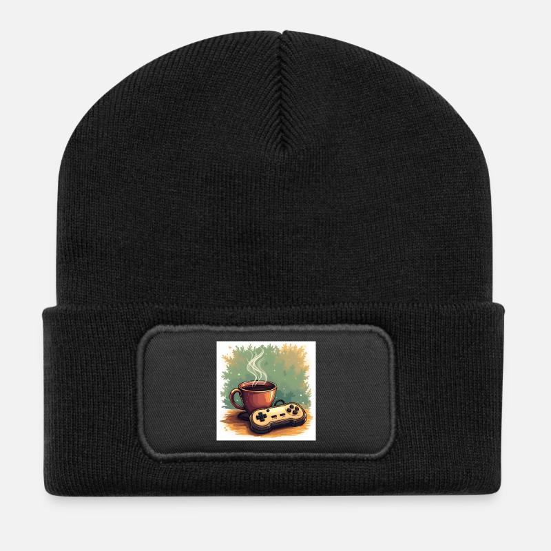 Caffeine & Campaigns - Recycled Patch Beanie - black