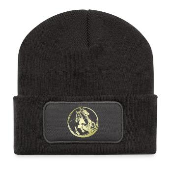 Riding Horse Silhouette - Recycled Patch Beanie - dark grey - Front