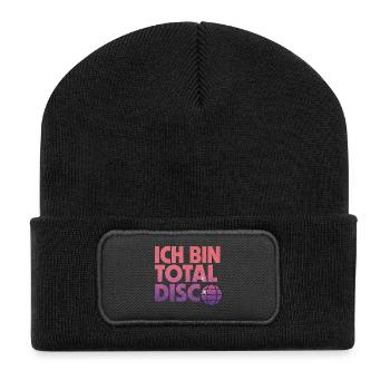 I'm totally disco - Recycled Patch Beanie - black - Front