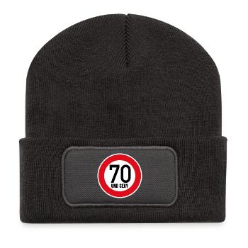 70e anniversaire Sexy Shield Tempo 70 et Sexy 70 - Beanie recyclé à patch - charbon - Devant