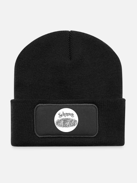 Bremen Schnoorviertel – Hand-drawn Old Town I - Recycled Patch Beanie - black