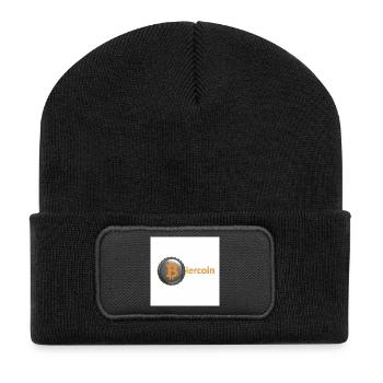 BierCoin Bitcoin Logo - Beanie recyclé à patch - noir - Devant