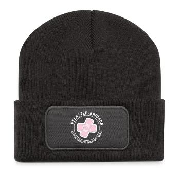 Pavement brigade Small gestures. Big heart. - Recycled Patch Beanie - dark grey - Front