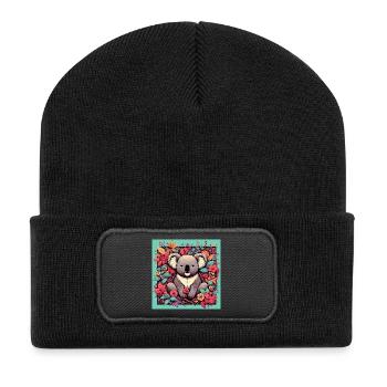 Koala - Beanie recyclé à patch - noir - Devant