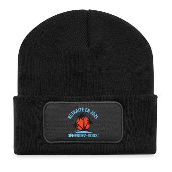 Retired in 2025 –! Sun & Palmia - Recycled Patch Beanie - black - Front