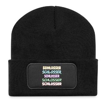 Schlosser als Job - Recycelte Patch Beanie - Schwarz - Vorne