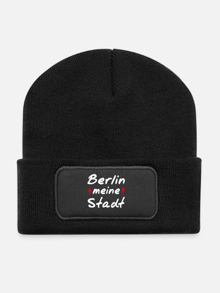 Berlin - Recycelte Patch Beanie - Schwarz