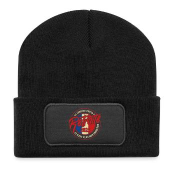 The Legend Retires Humorous Gift - Recycled Patch Beanie - black - Front