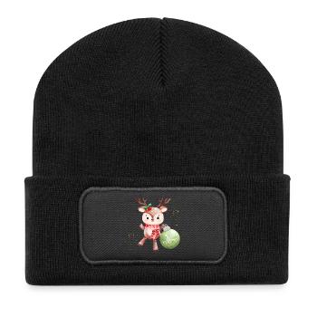 My first Christmas  - Recycelte Patch Beanie - Schwarz - Vorne