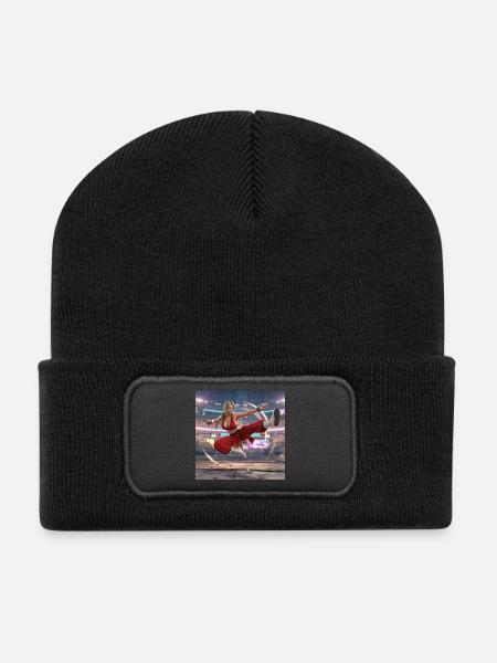 Entrez dans la Maxima - Beanie recyclé à patch - noir