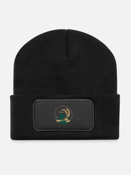 Thai Jasmine Rice Logo Organic - Recycled Patch Beanie - black
