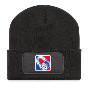 Headphones League Icon – Sportfan Design - Recycled Patch Beanie - dark grey - Front