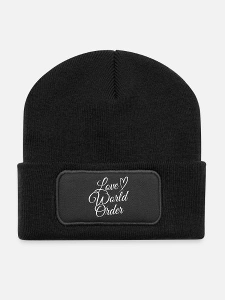 Love World Order - Recycled Patch Beanie - black