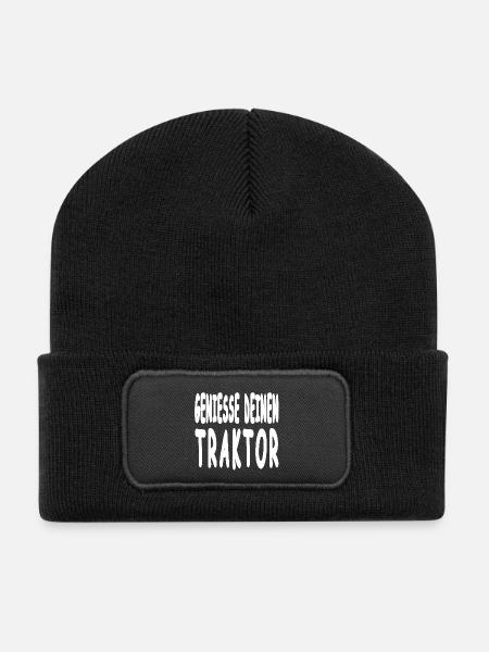 Traktor - Recycelte Patch Beanie - Schwarz