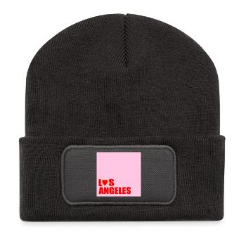 HERZ LOS ANGELES USA - Recycelte Patch Beanie - Dunkelgrau - Vorne