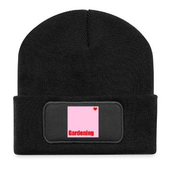 Jardinage Amour Jardin - Beanie recyclé à patch - noir - Devant