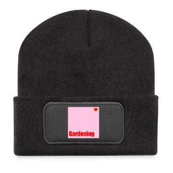 Jardinage Amour Jardin - Beanie recyclé à patch - charbon - Devant