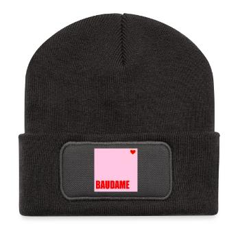 CLIENT BAUDAME HAUSBAU HERZ - Recycled Patch Beanie - dark grey - Front
