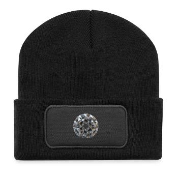 Titanium - Recycelte Patch Beanie - Schwarz - Vorne