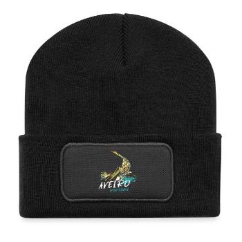 Prow boat moliceiro Aveiro illustration - Recycled Patch Beanie - black - Front