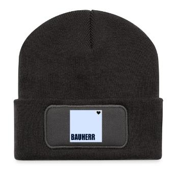HOUSE CONSTRUCTION BUILDER HERZ - Recycled Patch Beanie - dark grey - Front