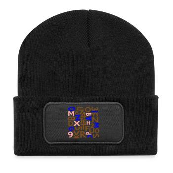 Numbers & Letters by Cean - Recycled Patch Beanie - black - Front