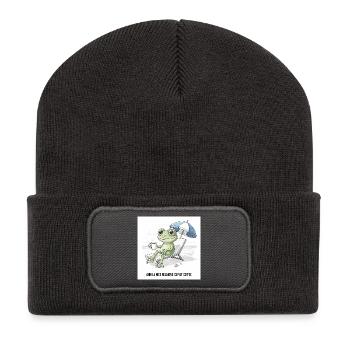 Frog Beach Coffee Chill - Recycled Patch Beanie - dark grey - Front