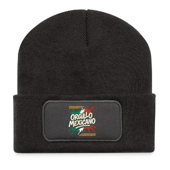 Orgullo Mexicano Mexique Drapeau Mexicain - Beanie recyclé à patch - charbon - Devant