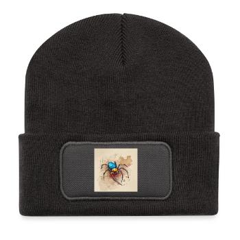 Araignée colorée dans le style aquarelle - Beanie recyclé à patch - charbon - Devant