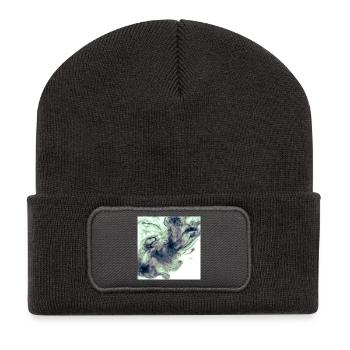 Smokey - Beanie recyclé à patch - charbon - Devant
