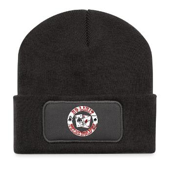 Cartes de poker No Limit – Texas Hold’em Design - Beanie recyclé à patch - charbon - Devant